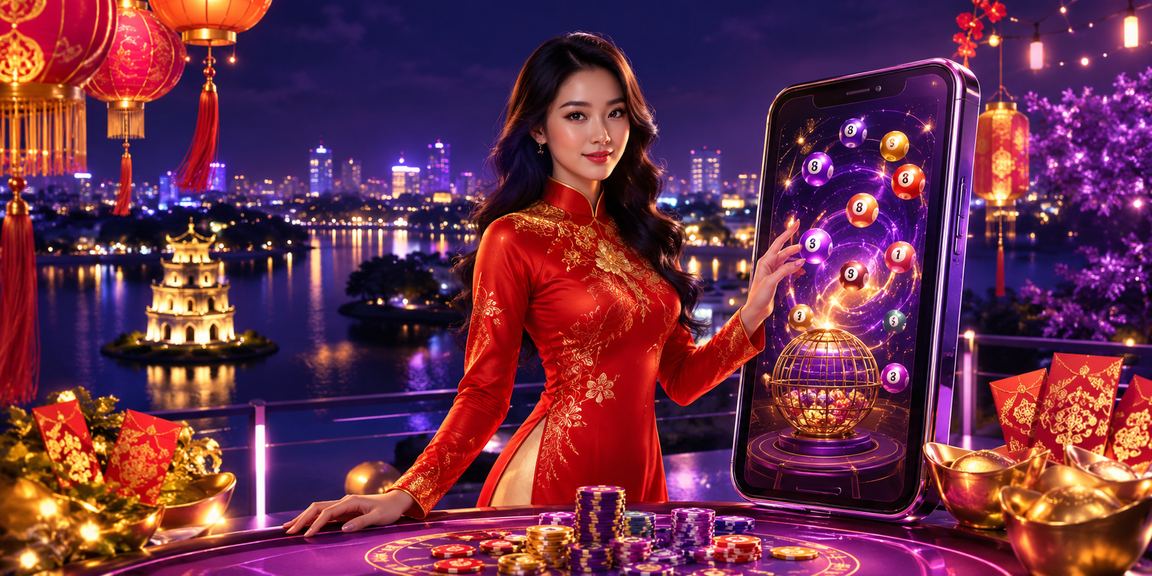 Người chơi xổ số tại Hà Nội mặc áo dài truyền thống